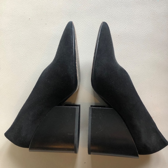 ACNE Studios Suede Black Pumps with Block Heels - Picture 5 of 8